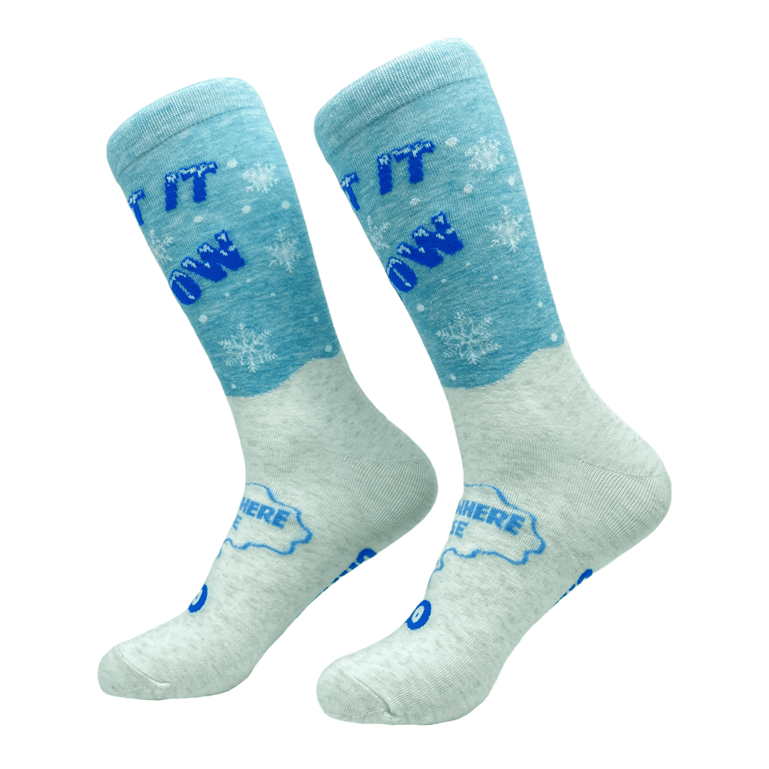 Men's Let It Snow Somewhere Else Socks  -  Crazy Dog T-Shirts