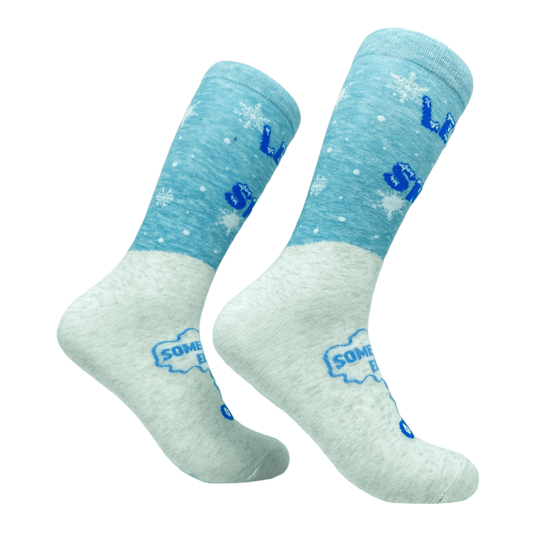 Men's Let It Snow Somewhere Else Socks  -  Crazy Dog T-Shirts