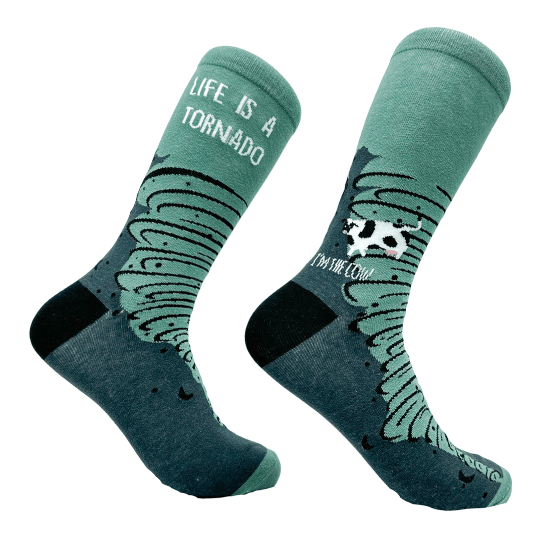 Men's Life Is A Tornado Socks  -  Crazy Dog T-Shirts