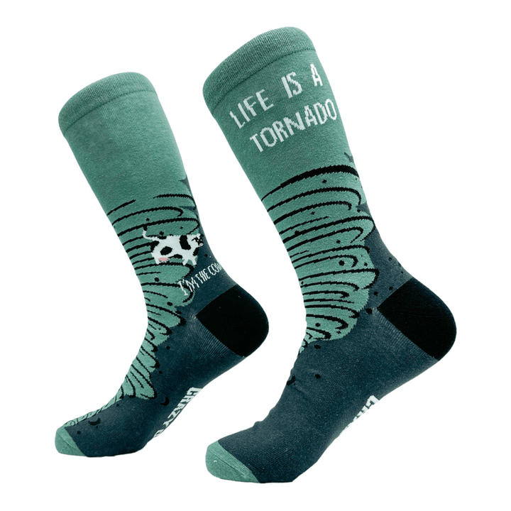 Men's Life Is A Tornado Socks  -  Crazy Dog T-Shirts