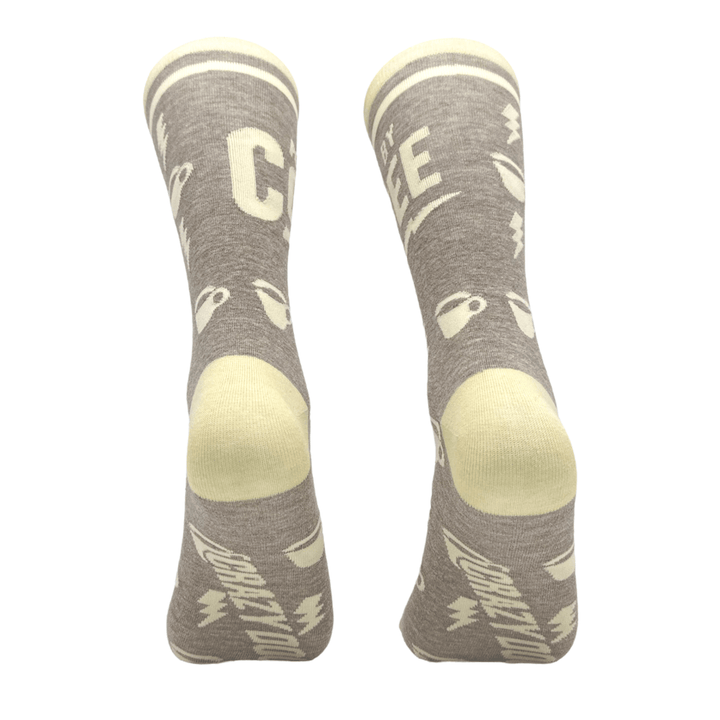 Men's Powered By Coffee Socks  -  Crazy Dog T-Shirts