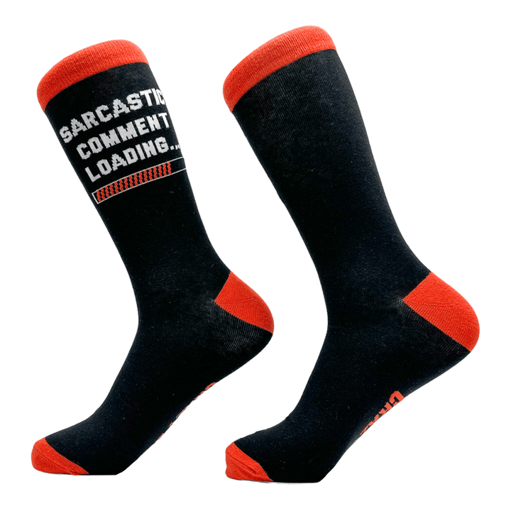 Men's Sarcastic Comment Loading Socks  -  Crazy Dog T-Shirts