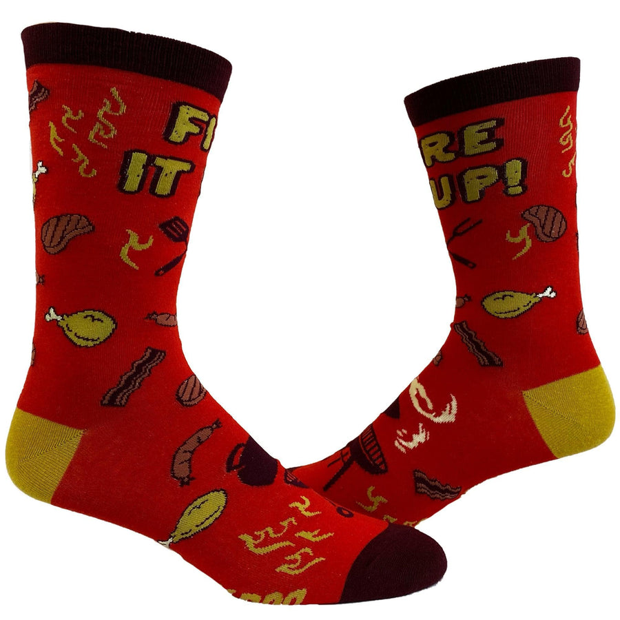 Mens Fire It Up Socks  -  Crazy Dog T-Shirts