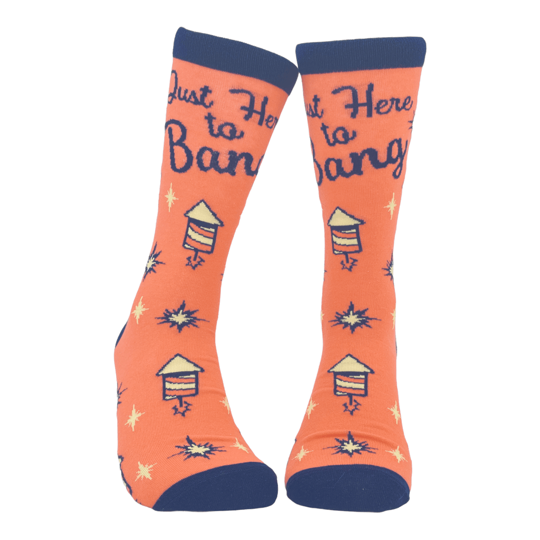 Mens Here To Bang Socks  -  Crazy Dog T-Shirts