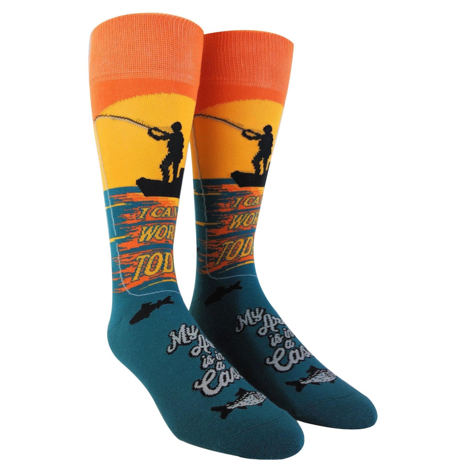 Personalized Fun Novelty Fish Socks for Men, Fishing Lover Gifts