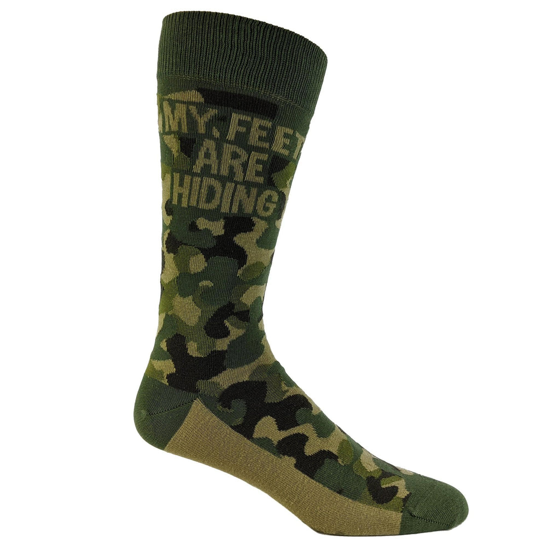 Mens My Feet Are Hiding Socks  -  Crazy Dog T-Shirts