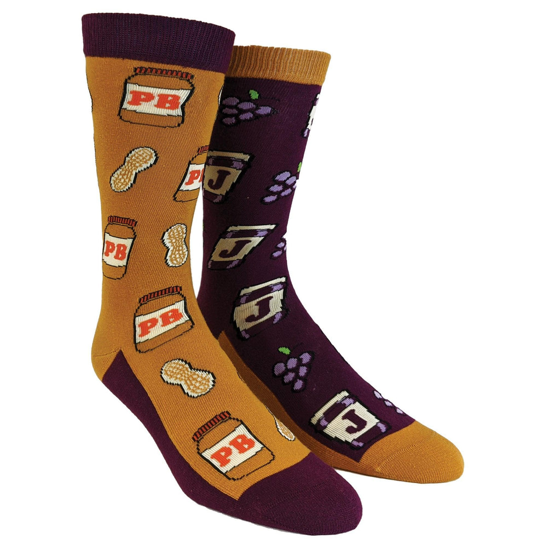 Mens Peanut Butter And Jelly Socks  -  Crazy Dog T-Shirts