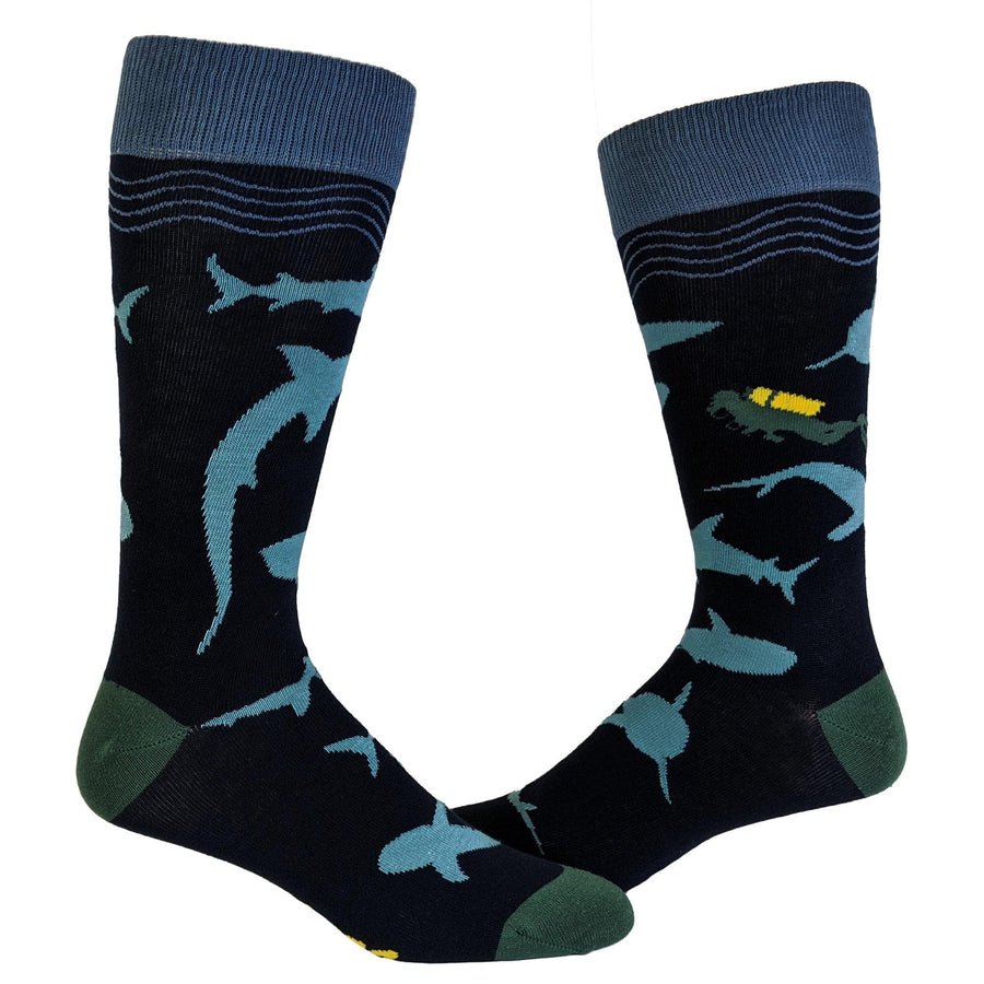 Mens Scuba Sharks Socks  -  Crazy Dog T-Shirts