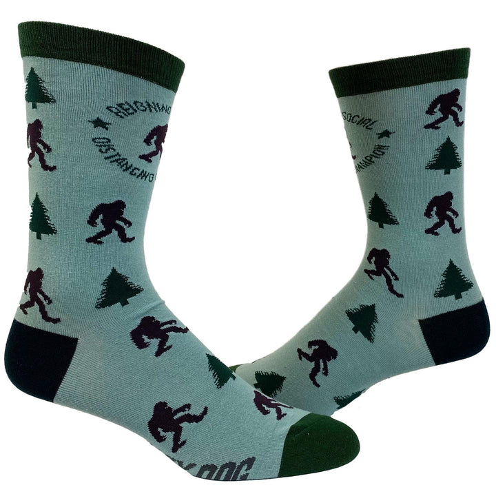 Mens Social Distancing Champion Socks  -  Crazy Dog T-Shirts