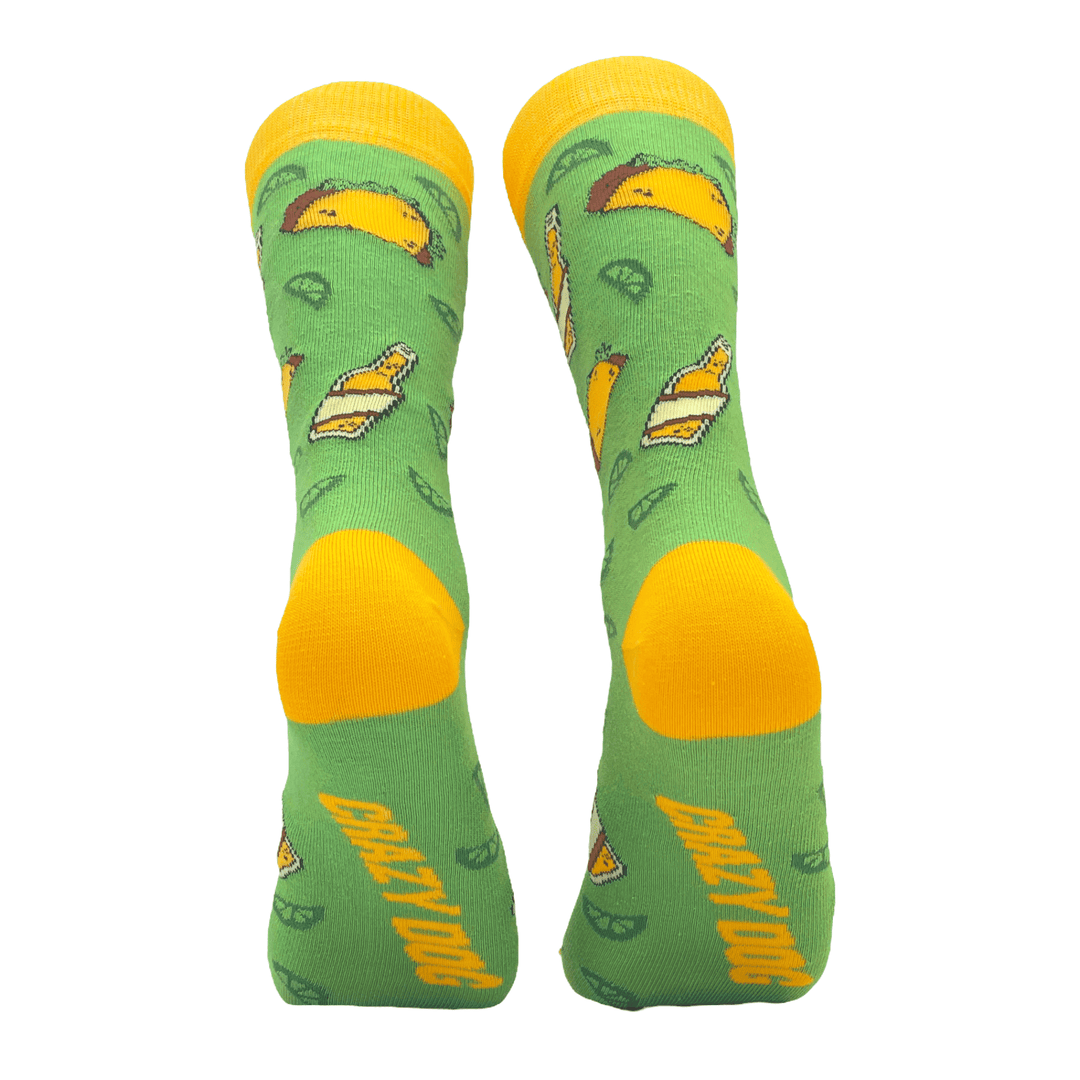 Mens Tacos And Beer Socks  -  Crazy Dog T-Shirts