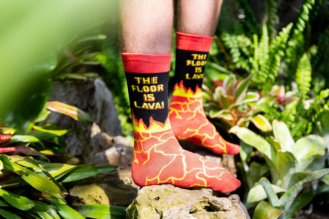 Mens The Floor Is Lava Socks  -  Crazy Dog T-Shirts