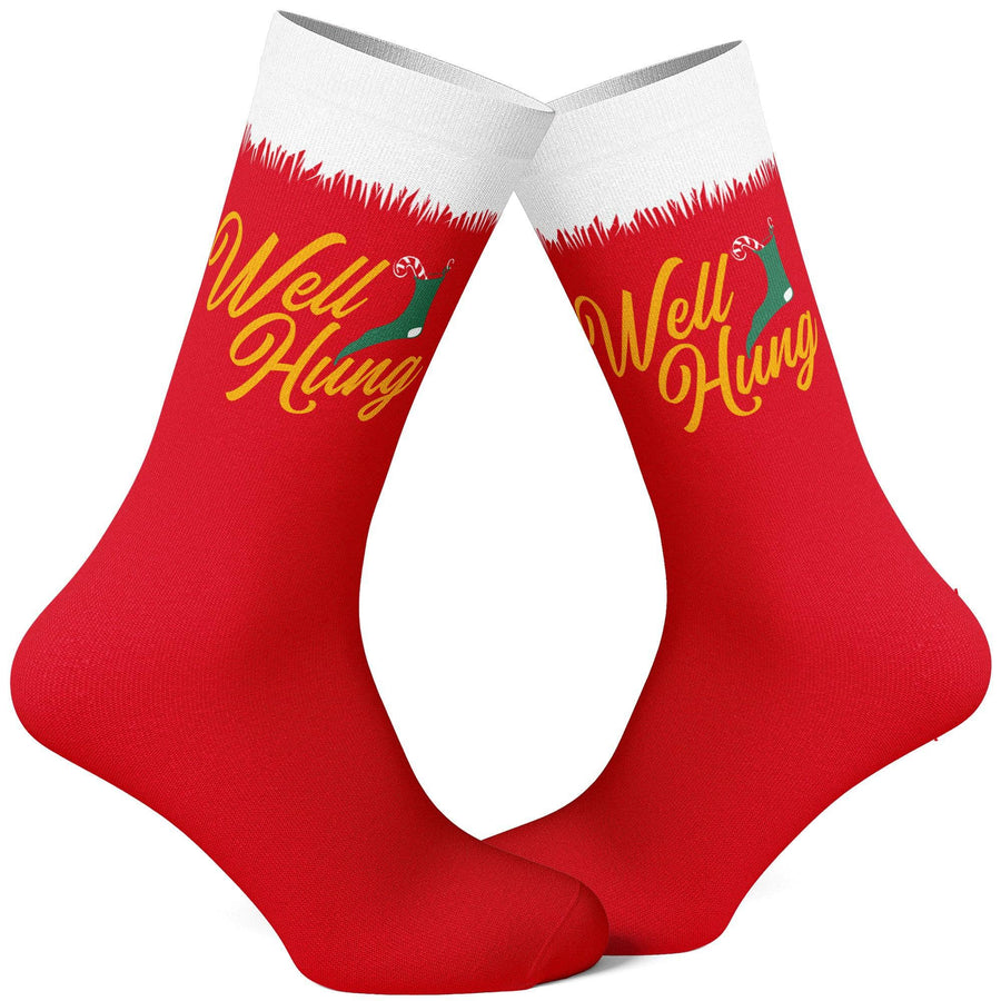 Mens Well Hung Socks  -  Crazy Dog T-Shirts