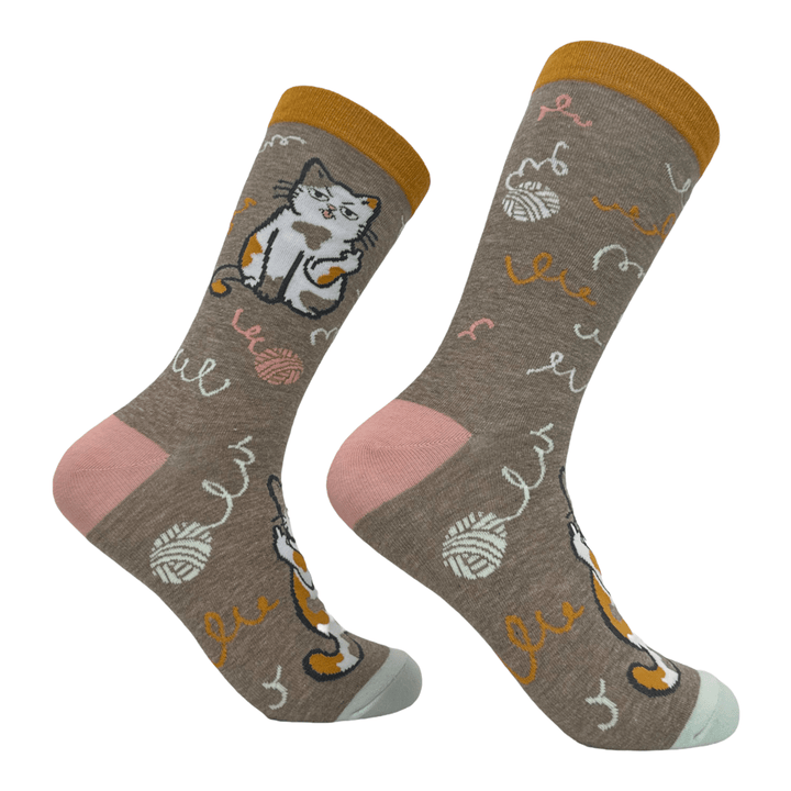 Women's Cat Flipping The Bird Socks  -  Crazy Dog T-Shirts