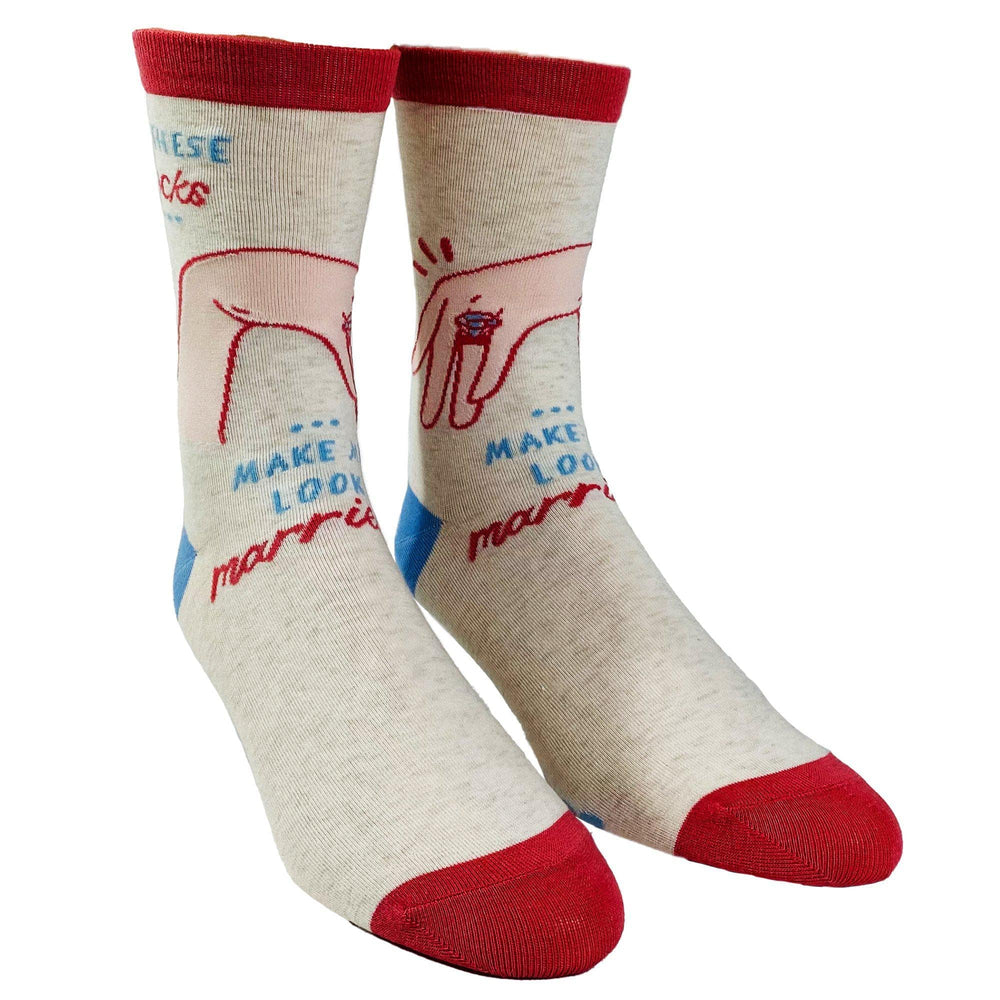 Women's Do These Socks Make Me Look Married Socks - Crazy Dog T-Shirts