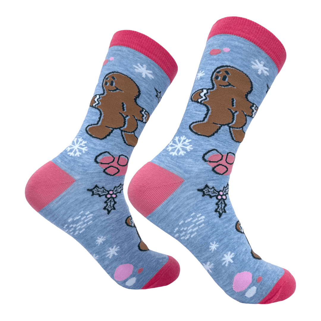 Women's Gingerbread Man Butt Socks  -  Crazy Dog T-Shirts