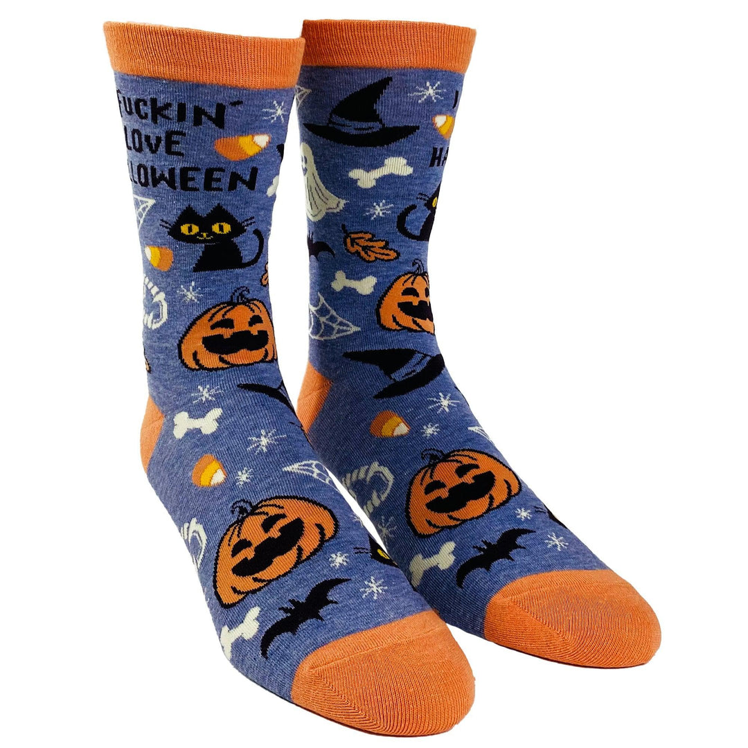 Women's I Fucking Love Halloween Socks  -  Crazy Dog T-Shirts