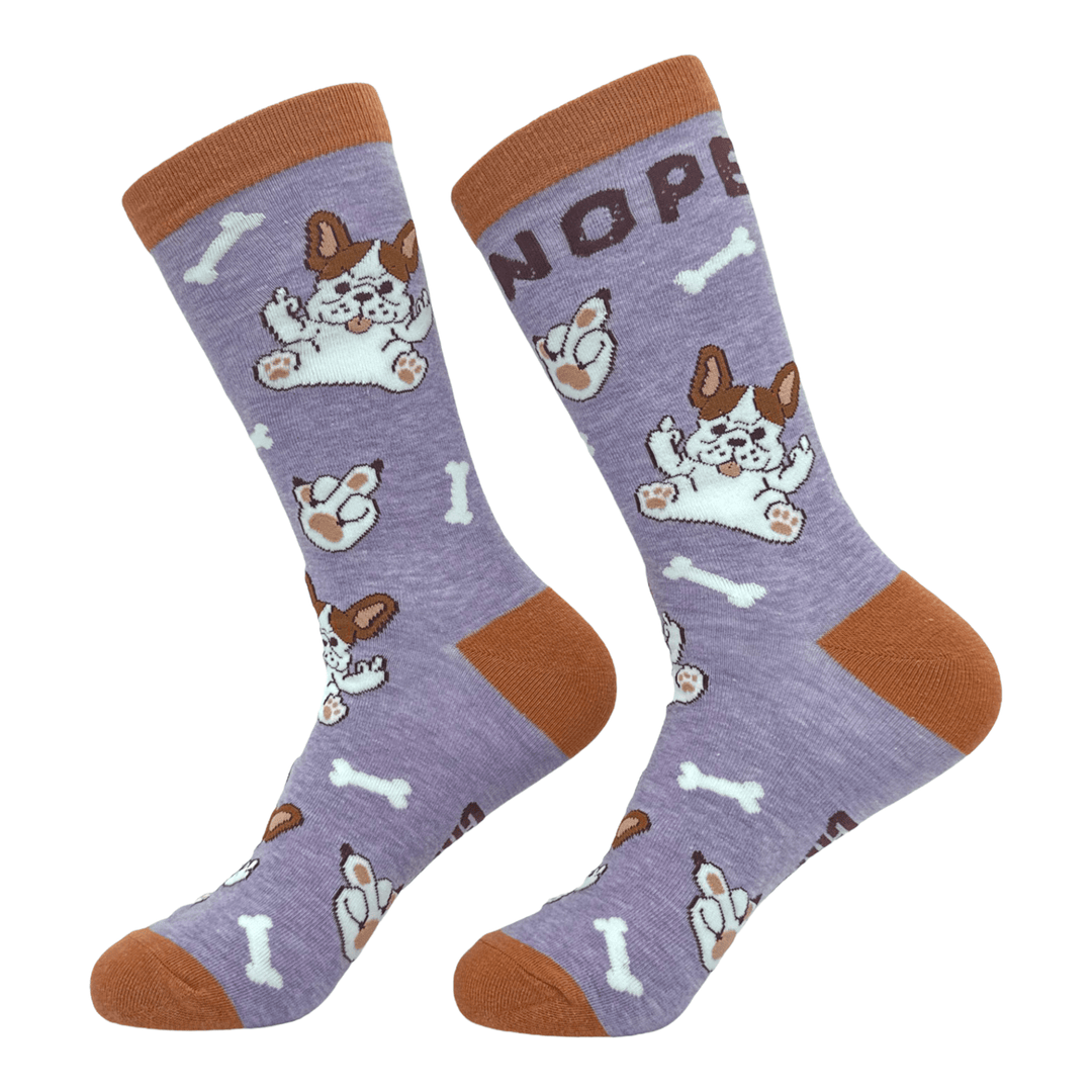 Women's Nope Dog Socks  -  Crazy Dog T-Shirts