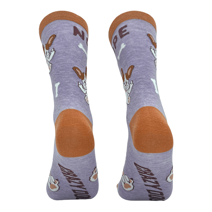 Women's Nope Dog Socks  -  Crazy Dog T-Shirts