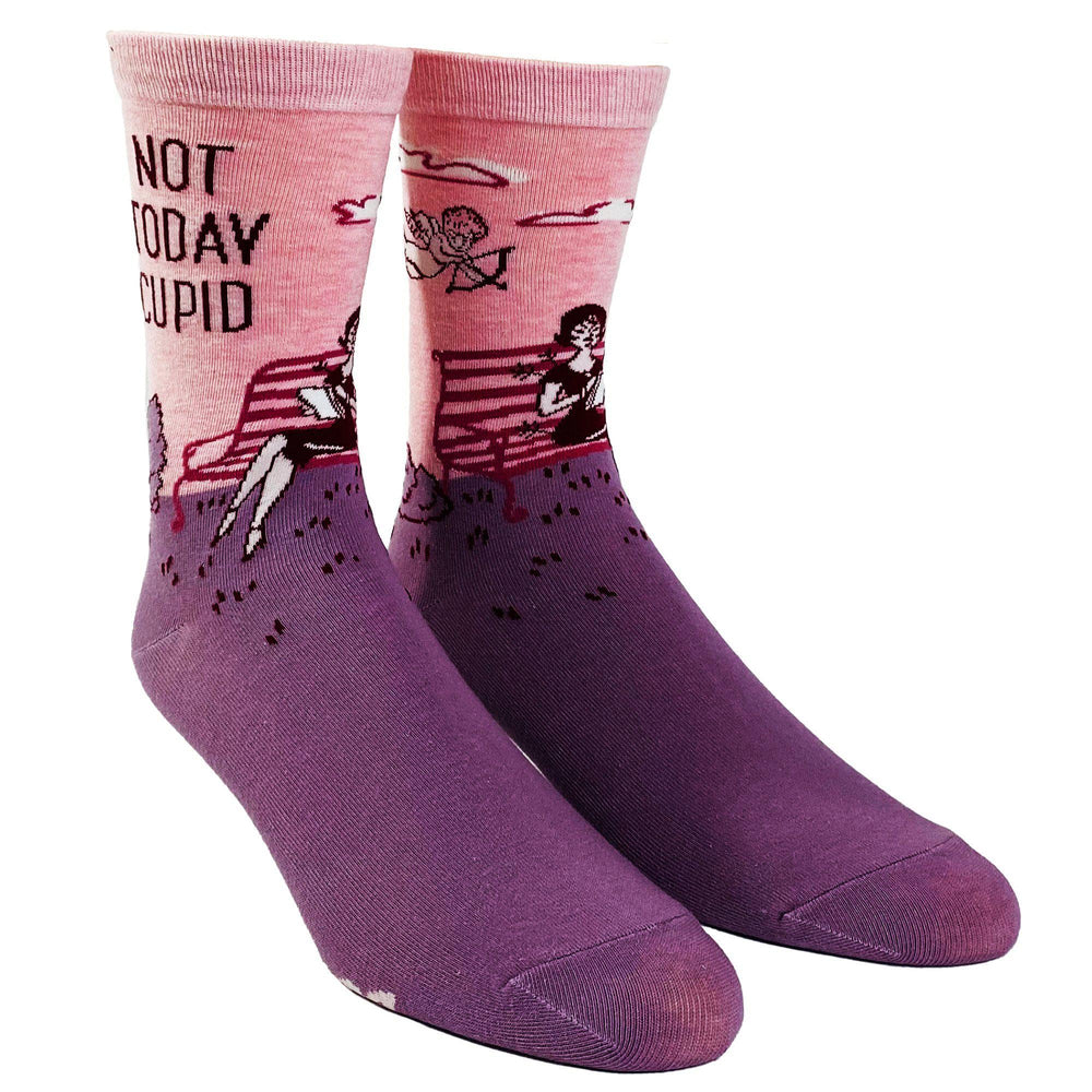 Women's Not Today Cupid Socks - Crazy Dog T-Shirts