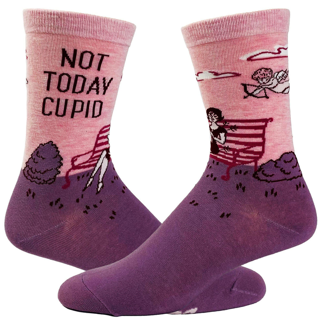 Women's Not Today Cupid Socks - Crazy Dog T-Shirts