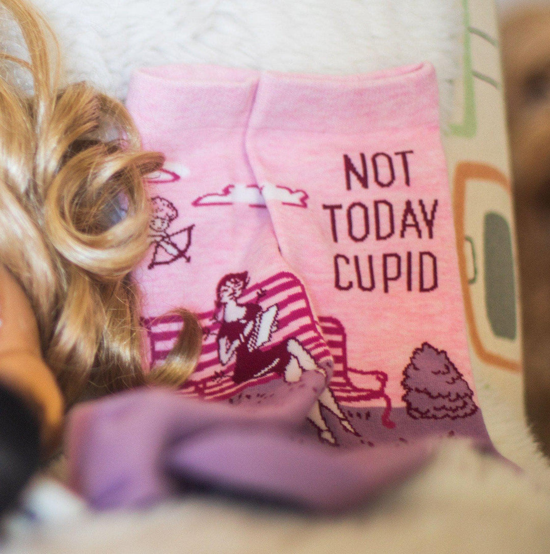 Women's Not Today Cupid Socks - Crazy Dog T-Shirts