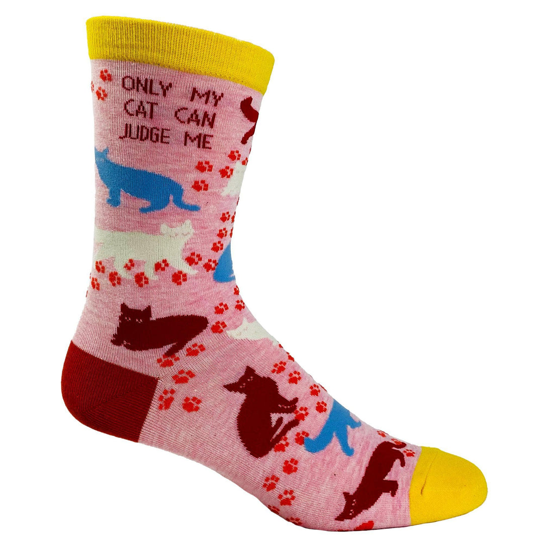 Women's Only My Cat Can Judge Me Socks - Crazy Dog T-Shirts