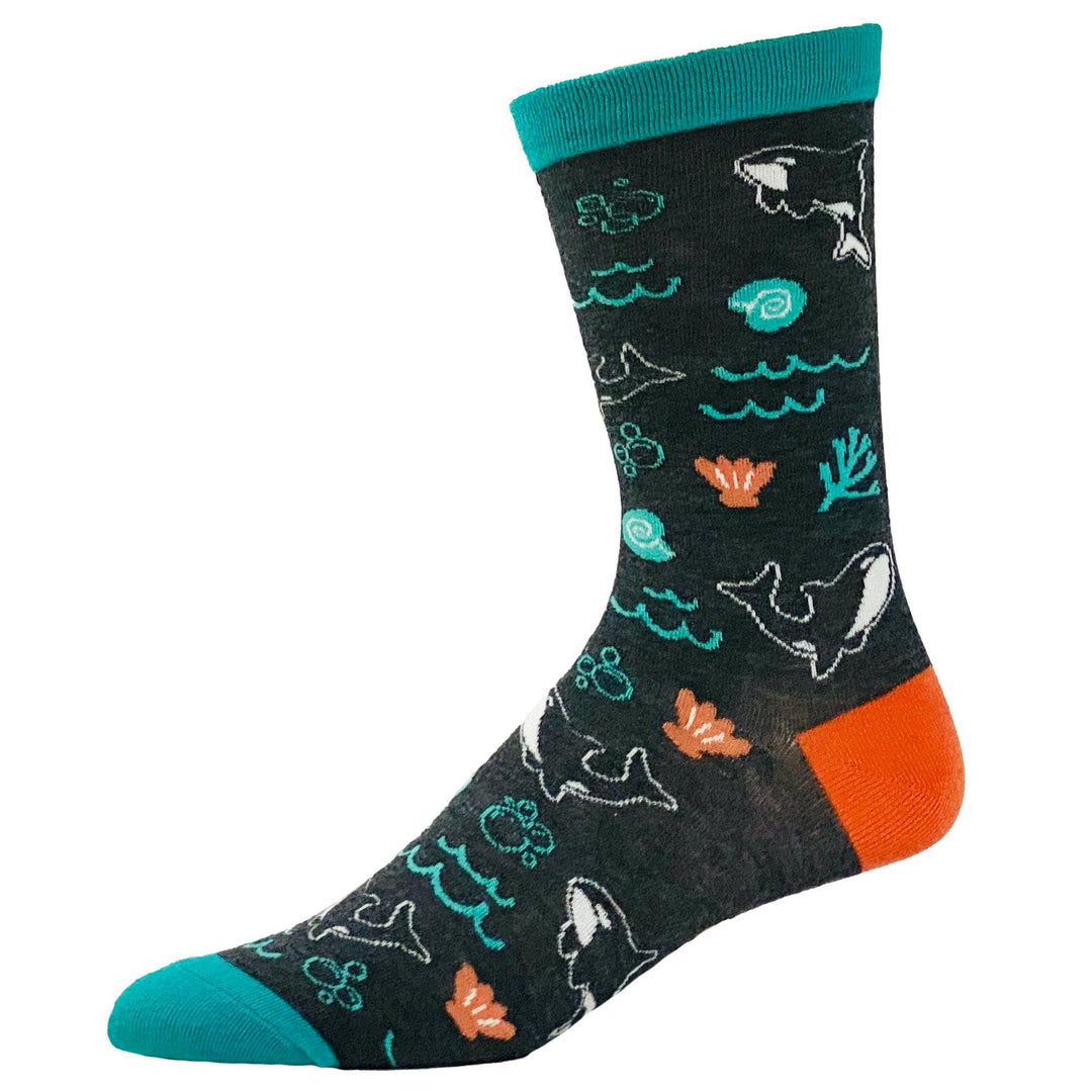 Women's Save The Sea Pandas Socks - Crazy Dog T-Shirts