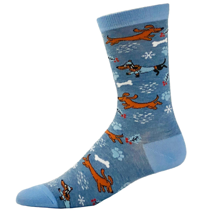 Women's Walkin In A Wiener Wonderland Socks - Crazy Dog T-Shirts