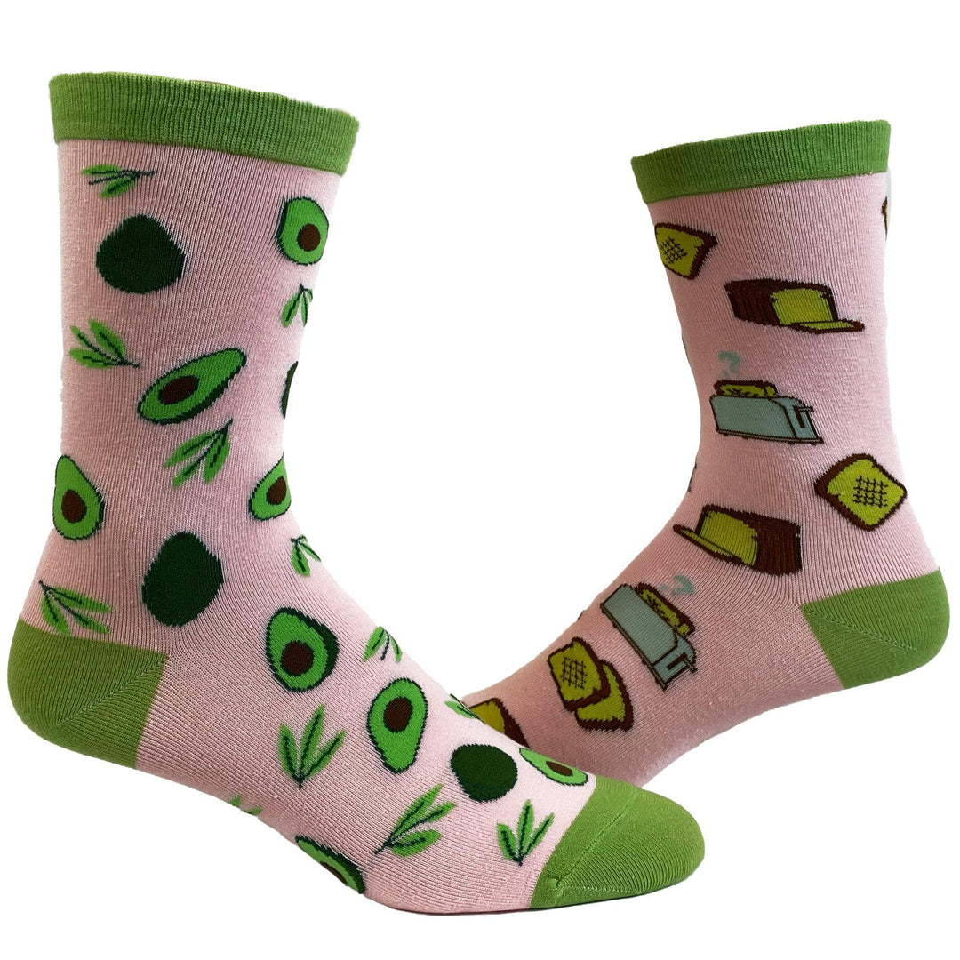 Womens Avocado Toast Socks - Crazy Dog T-Shirts