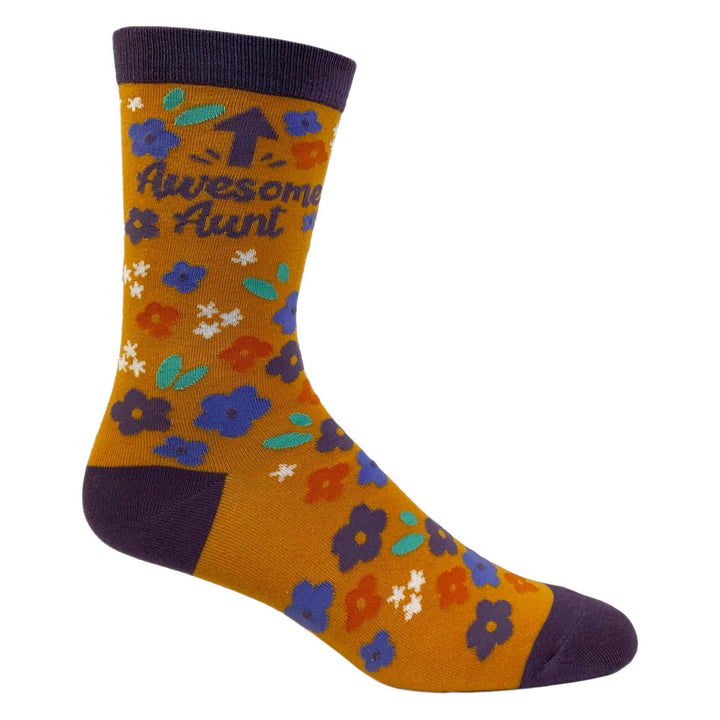 Womens Awesome Aunt Socks - Crazy Dog T-Shirts