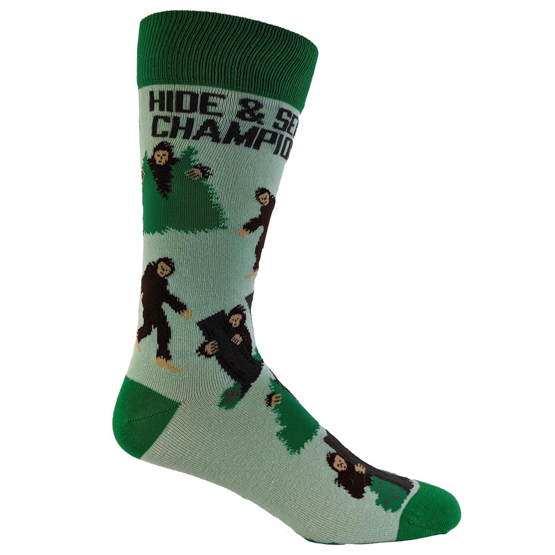 Womens Bigfoot Hide And Seek Champion Socks - Crazy Dog T-Shirts