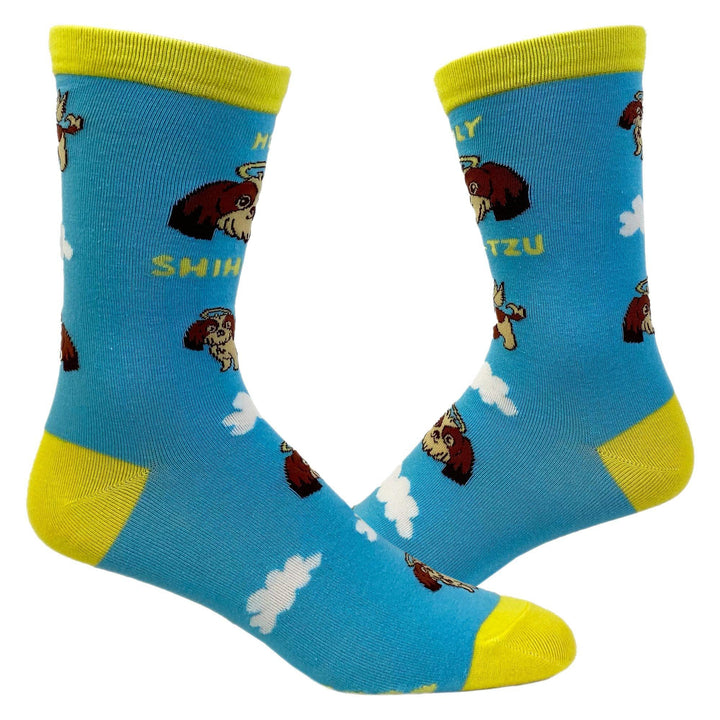 Womens Holy Shih-Tzu Socks - Crazy Dog T-Shirts