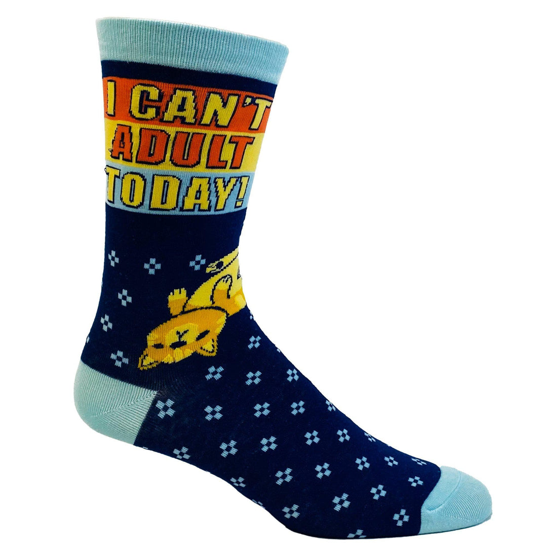 Womens I Can't Adult Today Socks - Crazy Dog T-Shirts