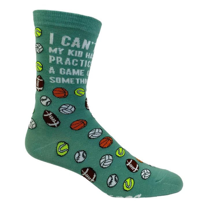 Womens I Can't My Kid Has Practice Socks - Crazy Dog T-Shirts