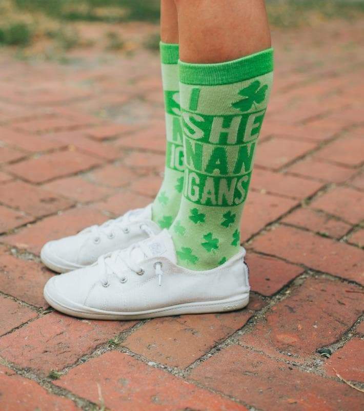 Womens I Clover Shenanigans Socks - Crazy Dog T-Shirts