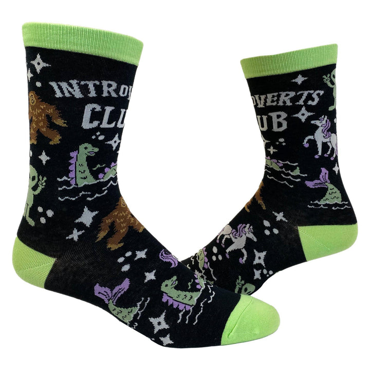 Womens Introverts Club Socks - Crazy Dog T-Shirts