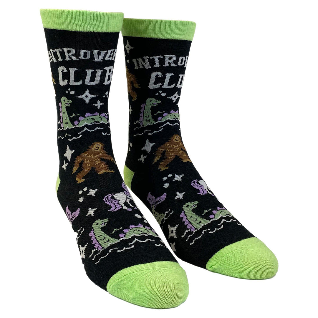 Womens Introverts Club Socks - Crazy Dog T-Shirts