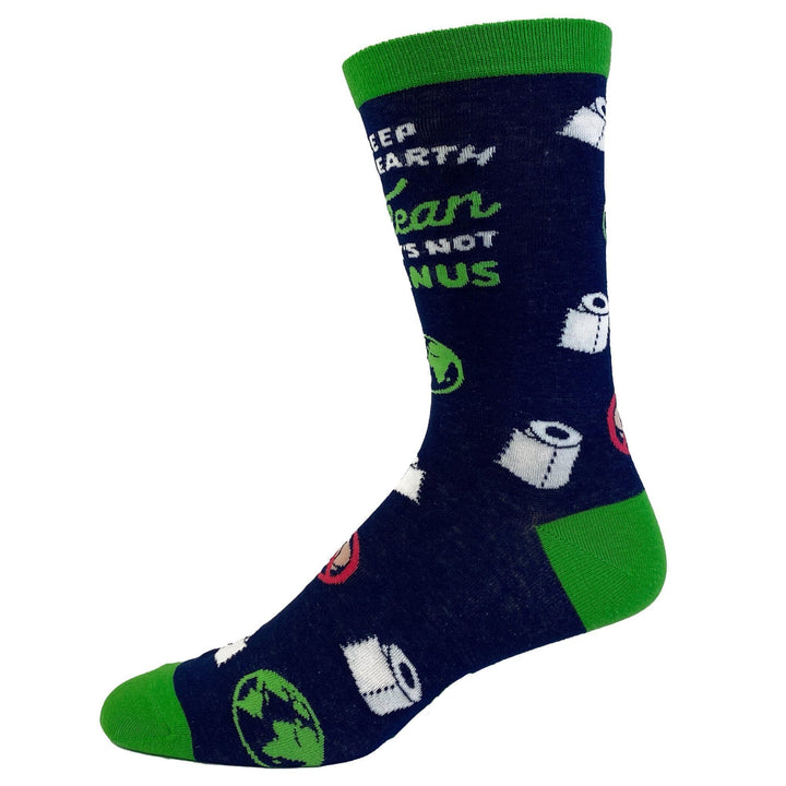 Womens Keep The Earth Clean It's Not Uranus Socks - Crazy Dog T-Shirts