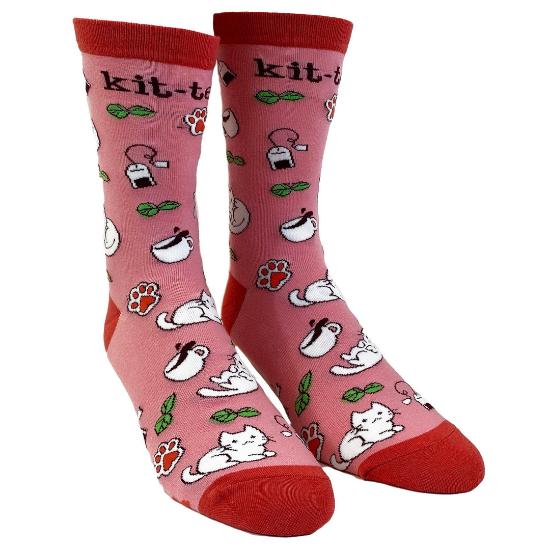 Womens Kit Tea Socks - Crazy Dog T-Shirts