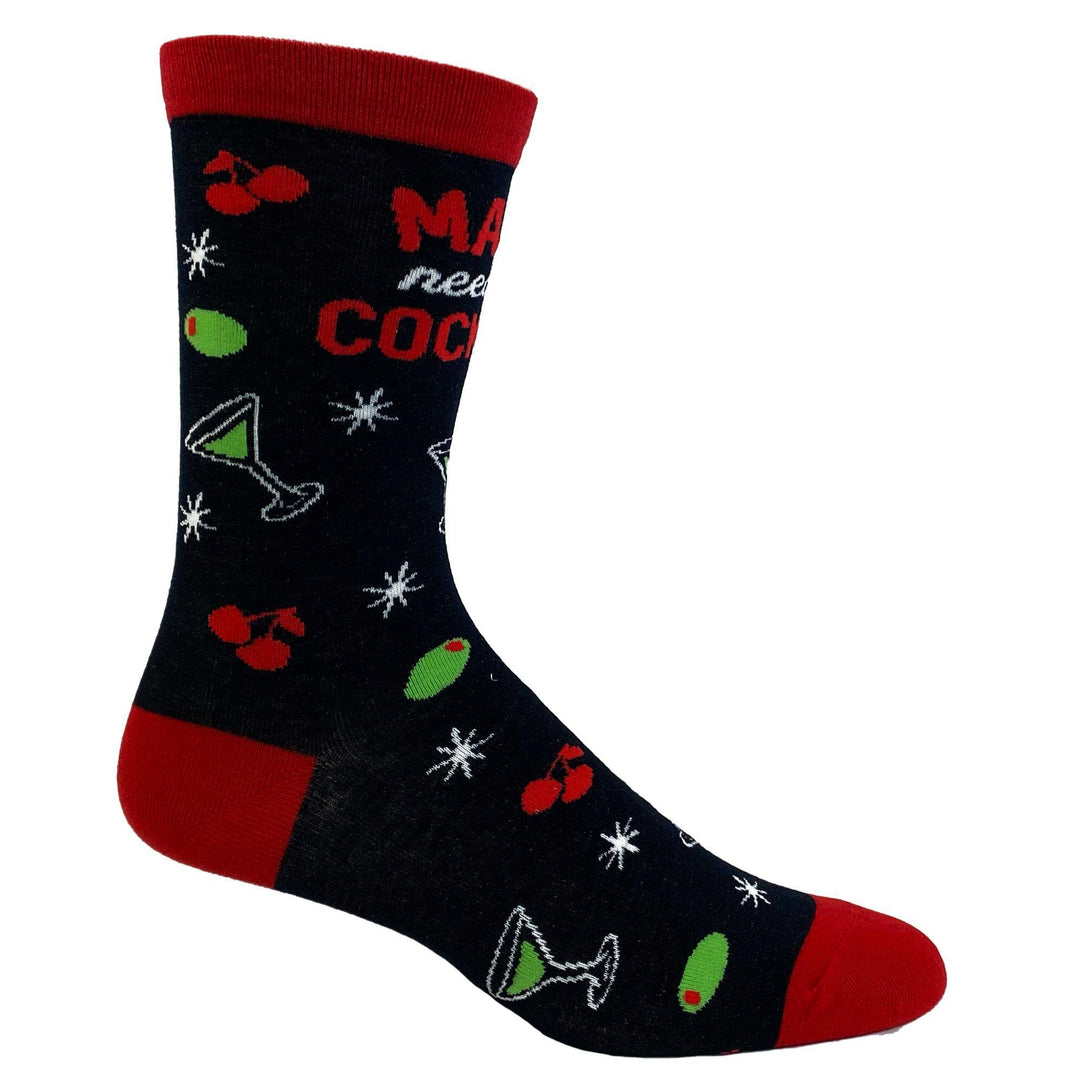 Womens Mama Needs A Cocktail Socks - Crazy Dog T-Shirts