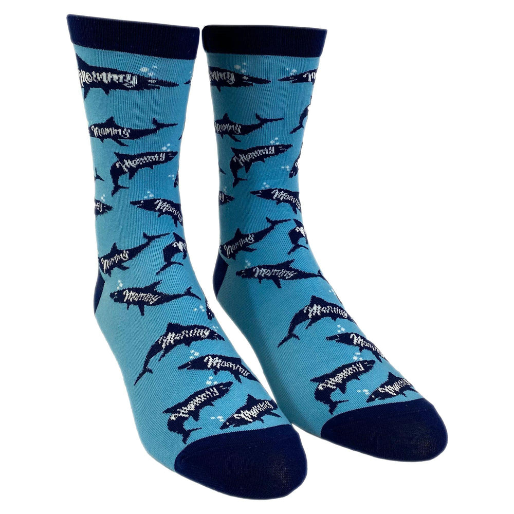 Womens Mommy Shark Socks - Crazy Dog T-Shirts