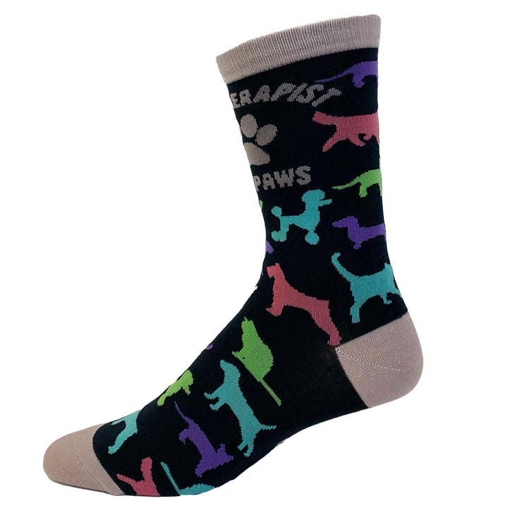 Womens My Therapist Has Paws Socks - Crazy Dog T-Shirts