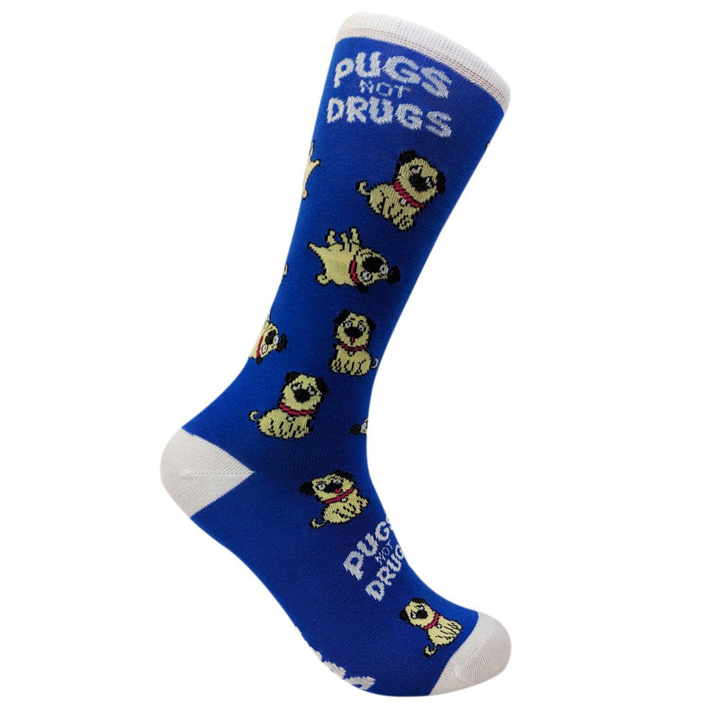 Womens Pugs Not Drugs Socks - Crazy Dog T-Shirts