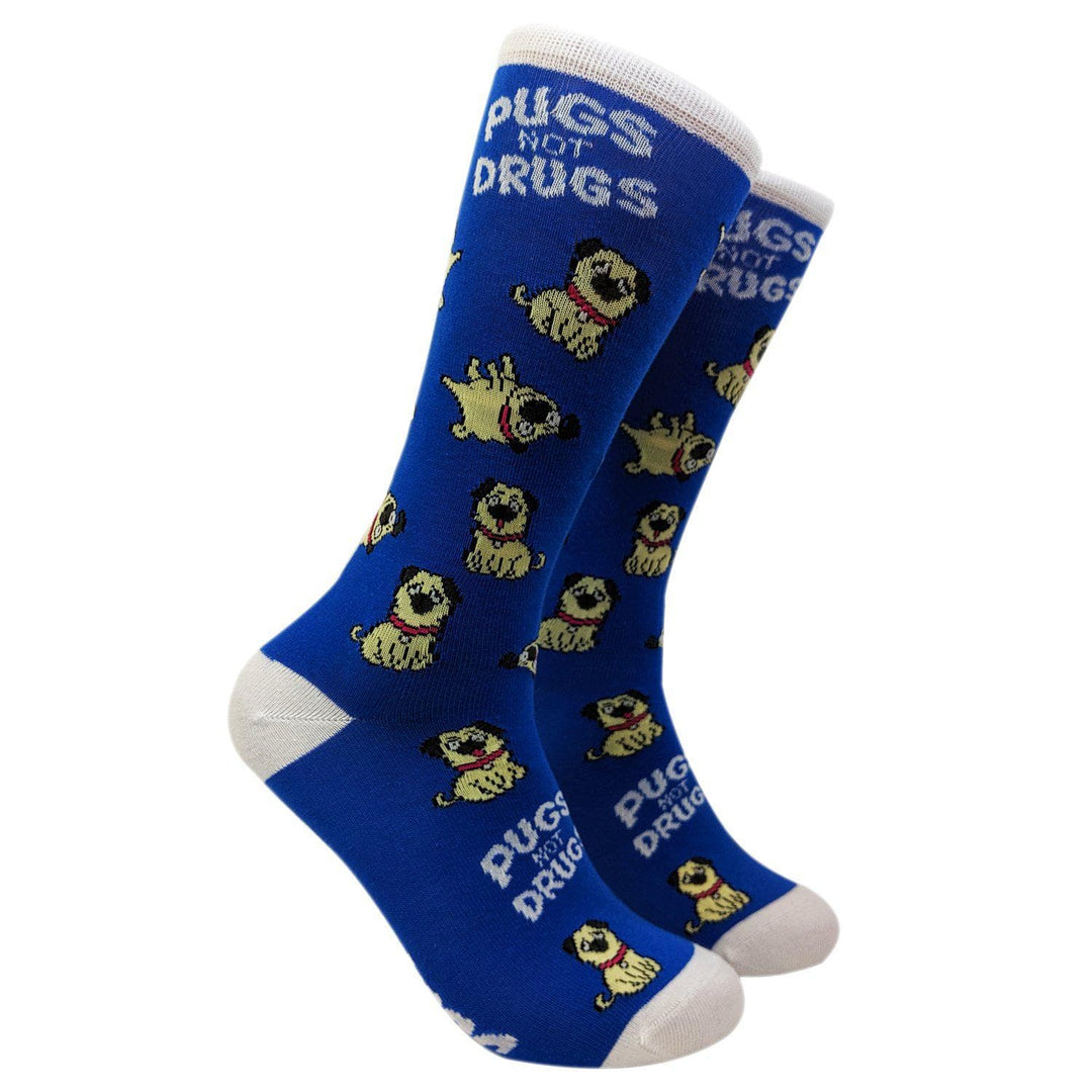 Womens Pugs Not Drugs Socks - Crazy Dog T-Shirts