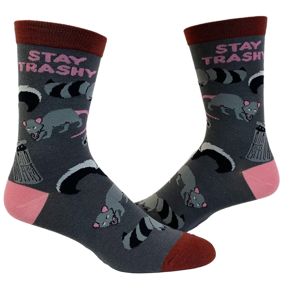 Womens Stay Trashy Socks - Crazy Dog T-Shirts