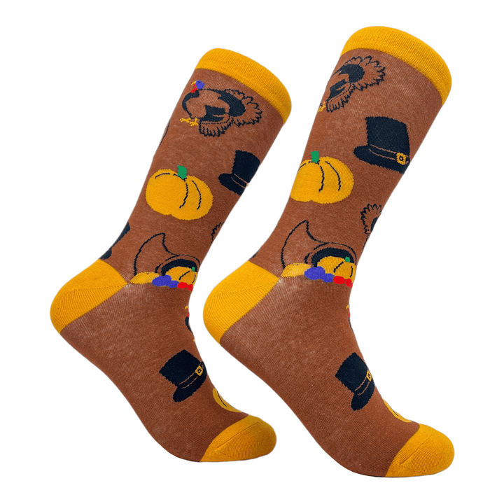 Womens Thanksgiving Socks  -  Crazy Dog T-Shirts