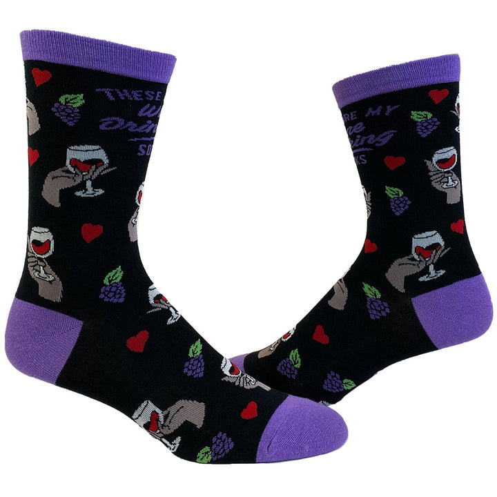 Womens Wine Drinking Socks - Crazy Dog T-Shirts