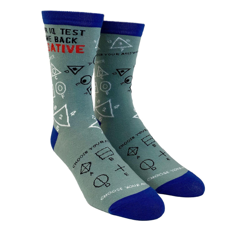 Womens Your IQ Test Came Back Negative Socks - Crazy Dog T-Shirts