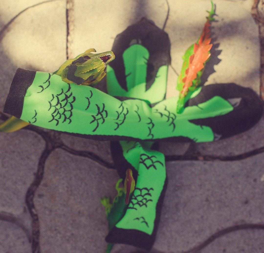 Youth Dinosaur Foot Socks - Crazy Dog T-Shirts