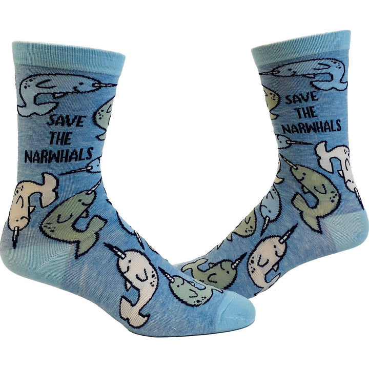 Youth Save The Narwhals Socks - Crazy Dog T-Shirts